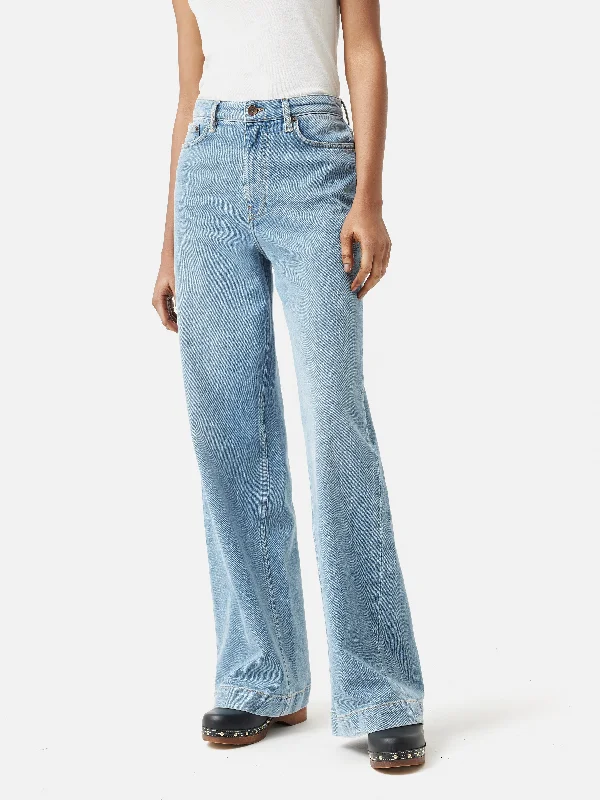 Balfour Long Wide Leg Jean | Light Blue Wash