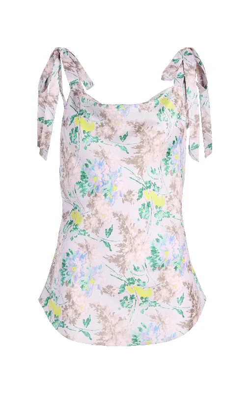 Light Washed Floral Tied Marta Cami