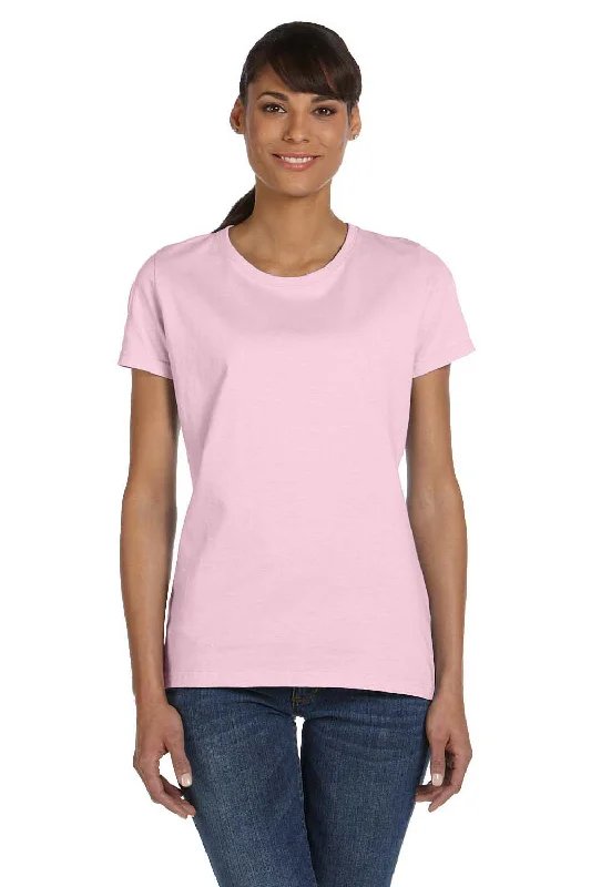 Fruit Of The Loom Womens HD Jersey Short Sleeve Crewneck T-Shirt - Classic Pink