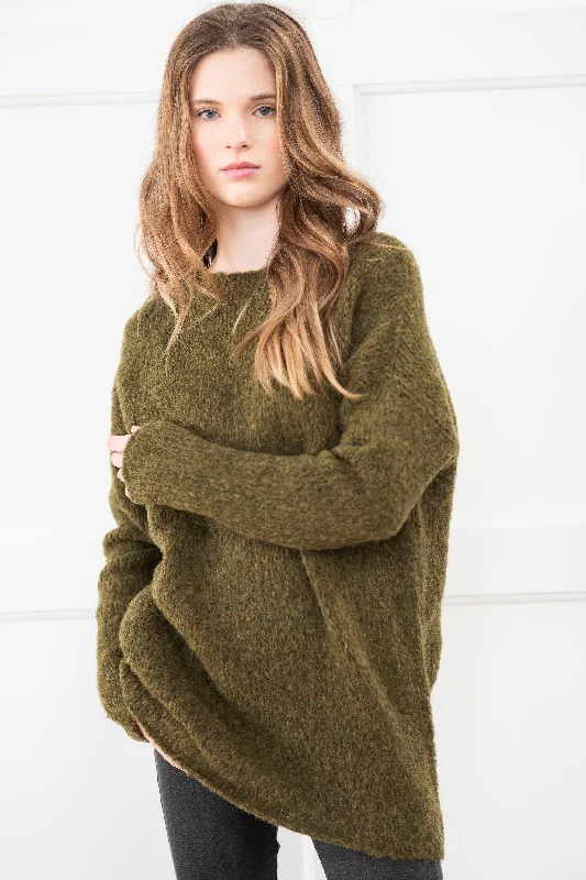 Oversized Alpaca knit sweater.