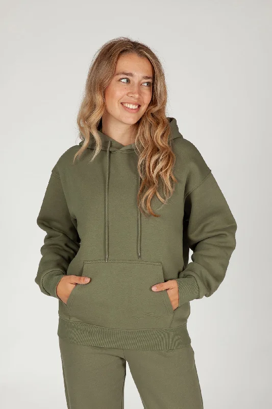 Chlo Relaxed Fit Hoodie In olive