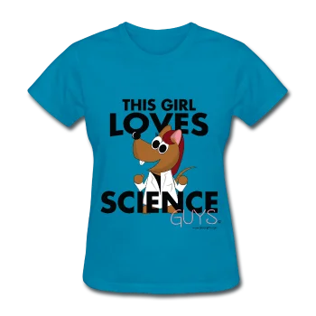 "This Girl Loves Science Guys" (red) - Women's T-Shirt