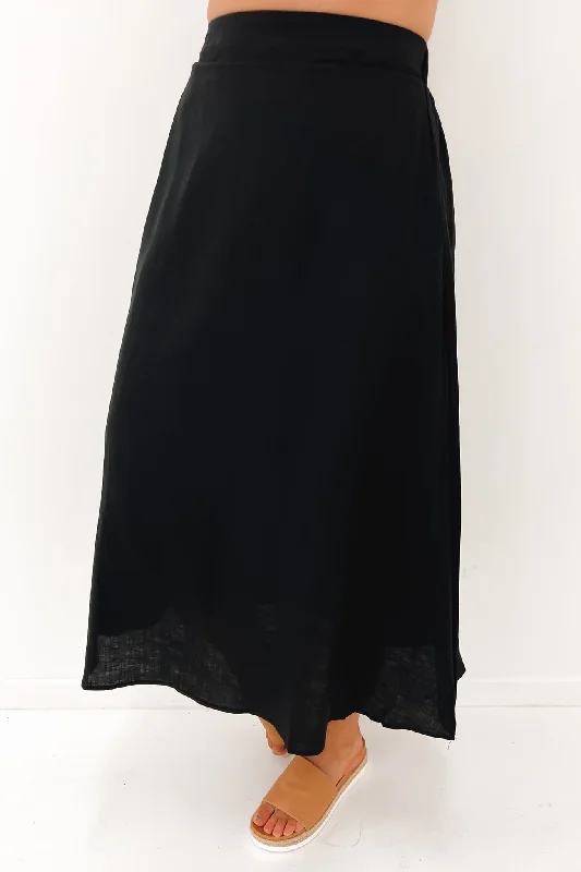 Elijah Maxi Skirt Black